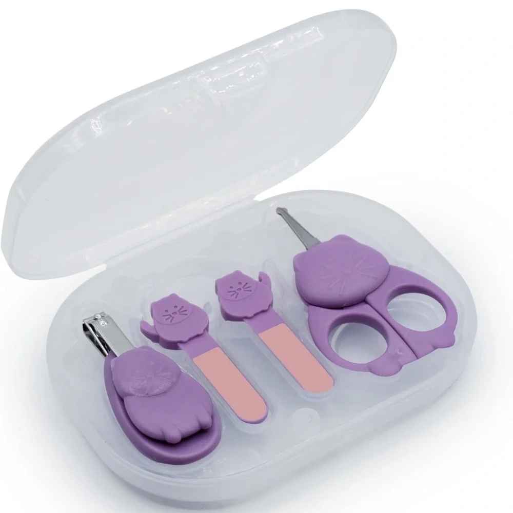 NEW! Purple Cat-Themed Manicure Set